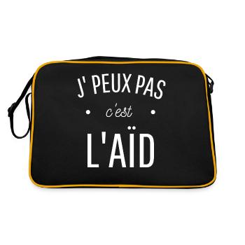JE PEUX PAS C' EST L' AID cadeau humour ramadan - Sac Retro - noir/or - Dos