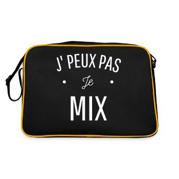 JE PEUX PAS JE MIX idée cadeau dj humour - Sac Retro - noir/or - Dos