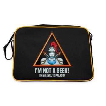 Geek Streber Paladin Dungeon Role Playing Gift - Retro Bag - black/gold - Back