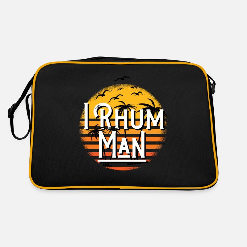 I RUM MAN Idee Geschenk Alkohol Zitat Humor Retro Tasche