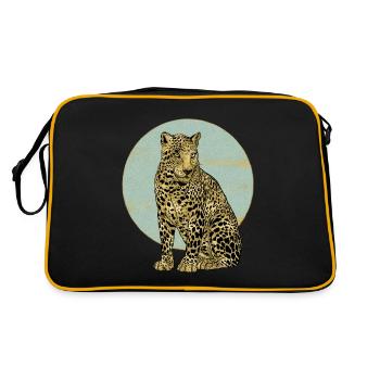 Léopard - Sac Retro - noir/or - Dos