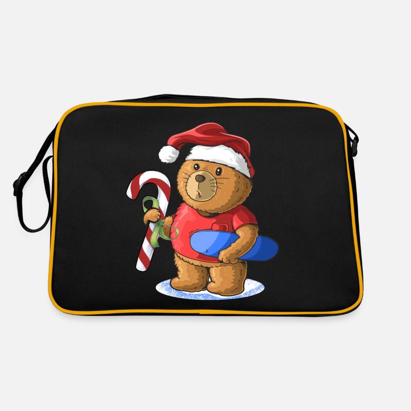 Weihnachtsbär Retro Tasche