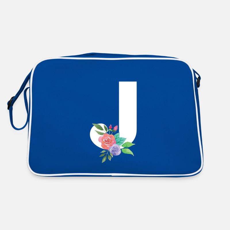 Letter J personalized gift alphabet first name Christmas Retro Bag