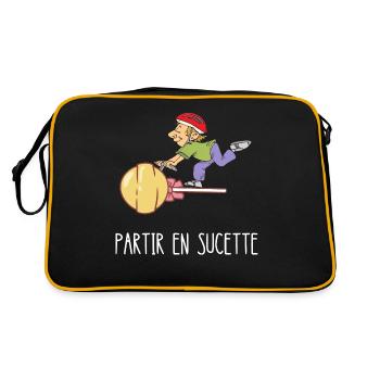 partir en sucette - Sac Retro - noir/or - Dos