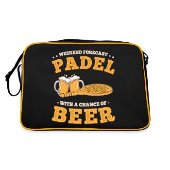 Weekend Forecast Padel with a Chance of Beer - Retro Bag - black/gold - Back
