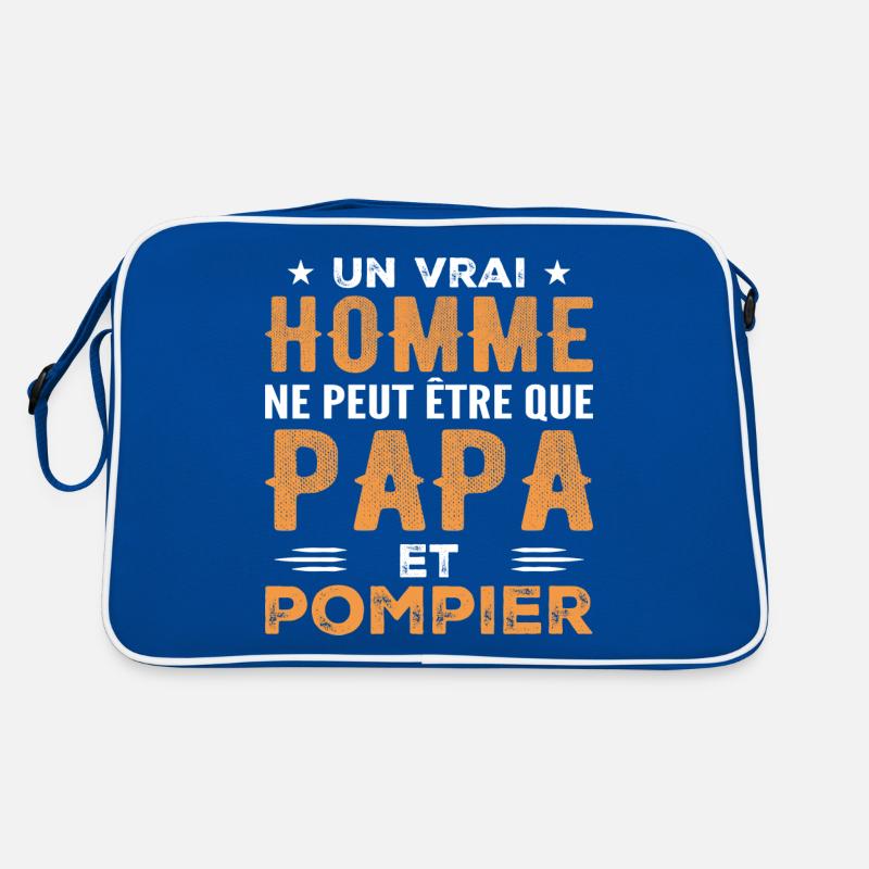 A Real Man Is Just a Dad and a Fireman Retro Bag