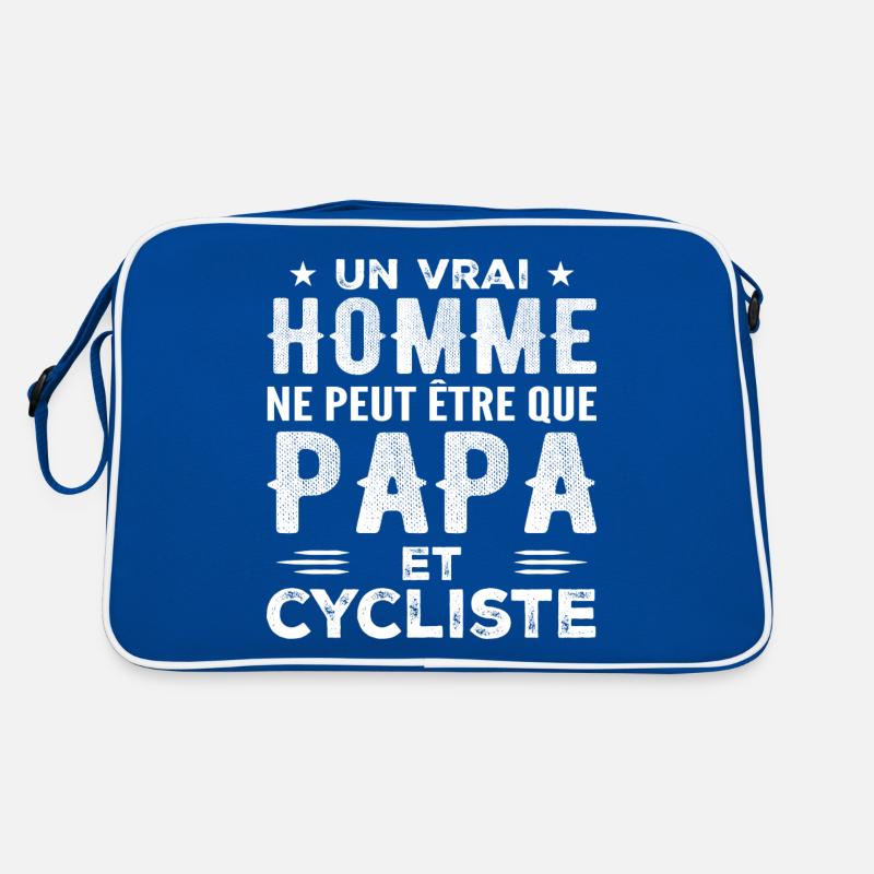 Ein echter Mann ist nur ein Vater und ein Radfahrer Retro Tasche