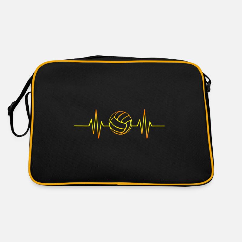 Volleyball - Retro Tasche - Schwarz/Gold