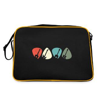 Guitar Guitar Electric Guitar Guitarist Gift - Retro Bag - black/gold - Back