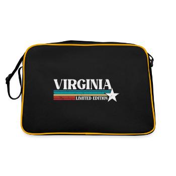 Virginia - Retro Tasche - Schwarz/Gold - Hinten