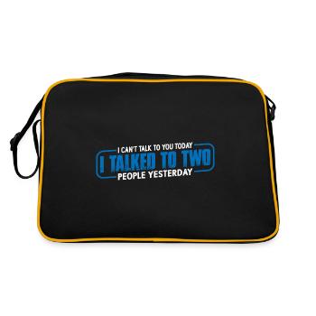 I talked to two people yesterday 4 - Retro Bag - black/gold - Back
