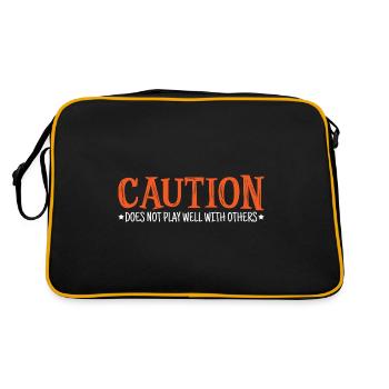 Caution Does Not Play Well With Others 41 - Retro Bag - black/gold - Back