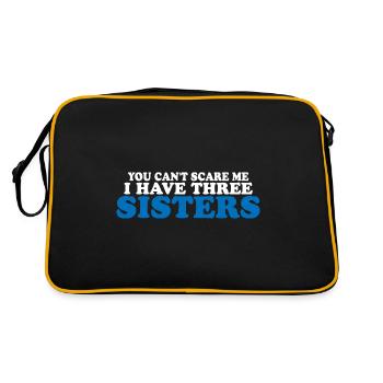 You Can't Scare Me I Have Three Sisters 11 - Retro Bag - black/gold - Back