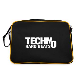 Techno Hard Beats Ravenation Party People - Sac Retro - noir/or - Dos