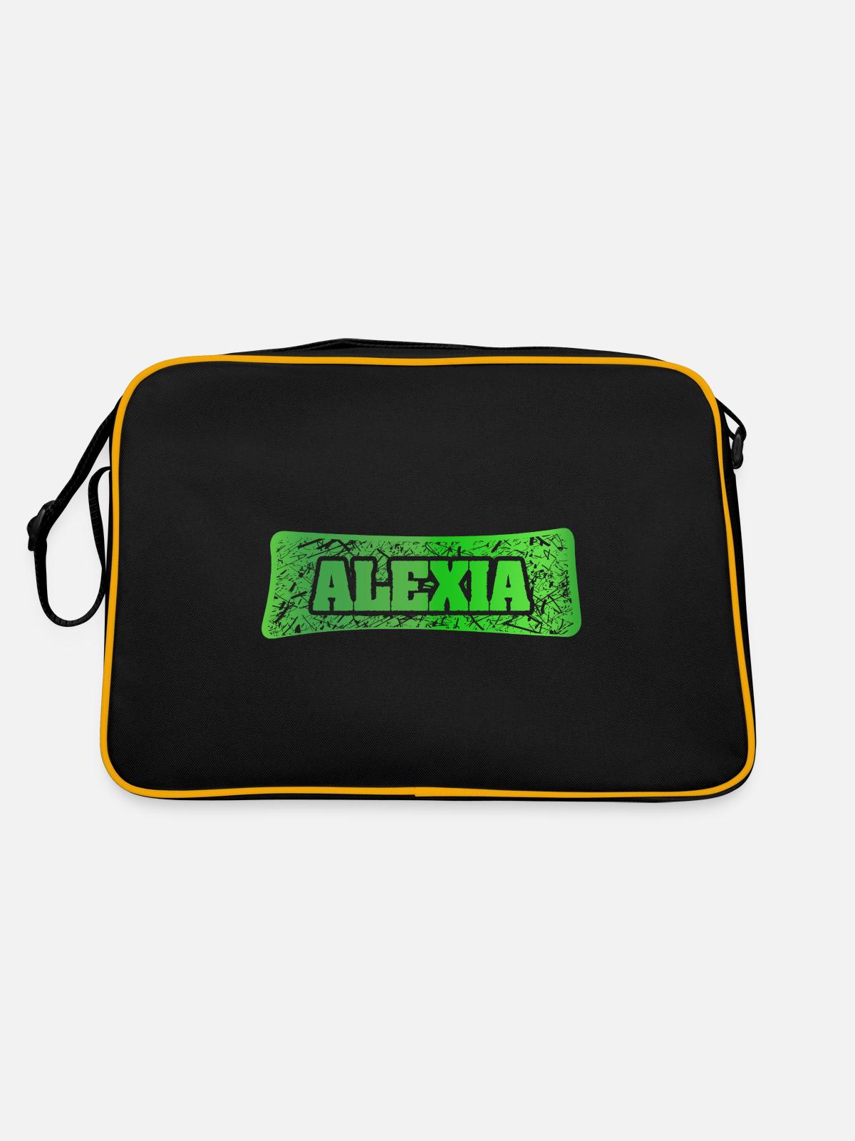 Alexia comme prénom - Sac Retro - noir/or - Dos