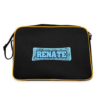Name Renate - Retro Tasche - Schwarz/Gold - Hinten