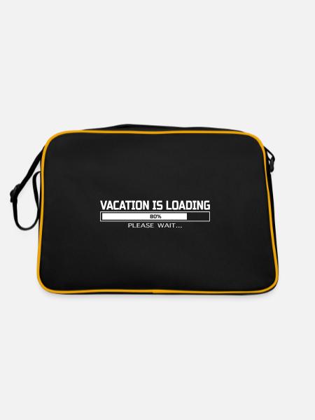 VACATION IS LOADING - Retro Tasche - Schwarz/Gold - Hinten