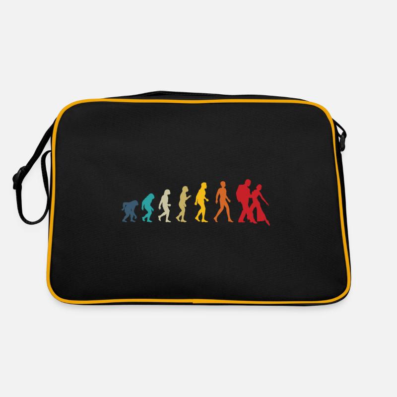 Salsa Evolution retro Salsa Tänzerin Geschenk - Retro Tasche - Schwarz/Gold