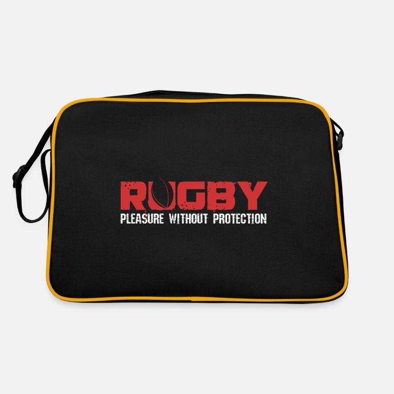 Rugby - Retro Tasche - Schwarz/Gold