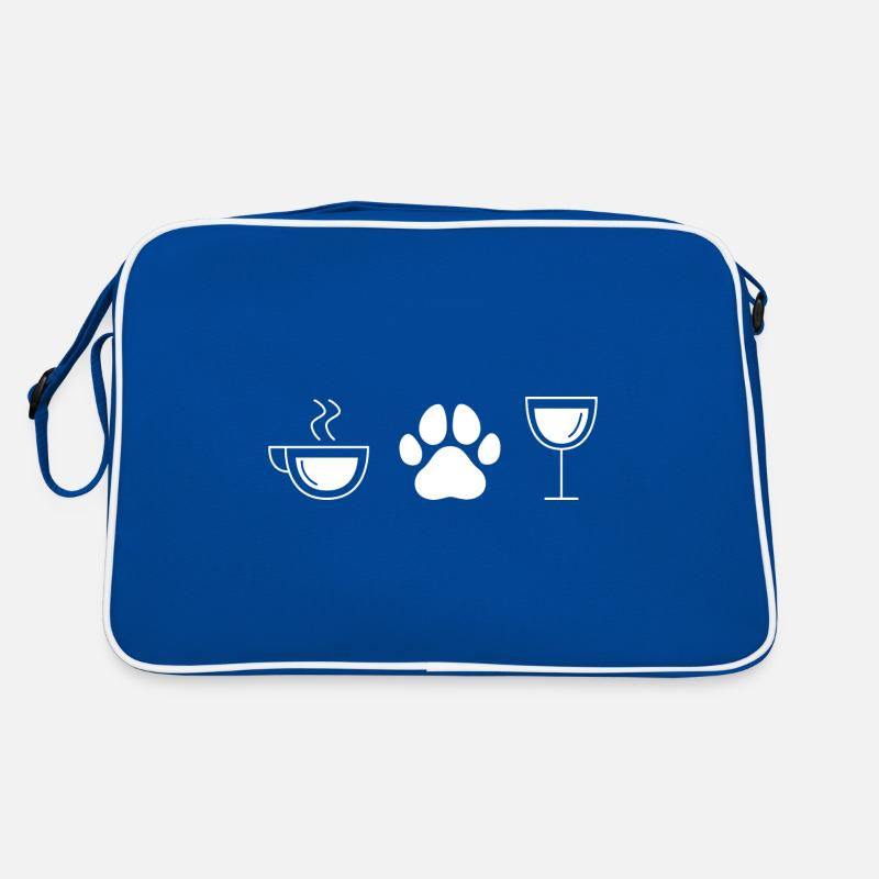 Vin de café et chien - (2) Sac Retro