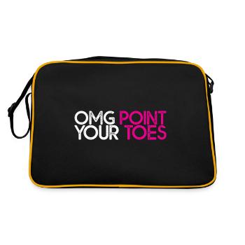 Omg Point Your Toes 7 - Retro Bag - black/gold - Back