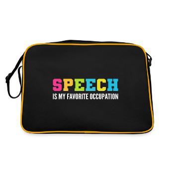 Favorite Activity Speech Pathologist Gift - Retro Bag - black/gold - Back