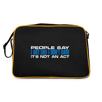 Les gens disent que j’agis comme si je m’en fichais 4 - Sac Retro - noir/or - Dos