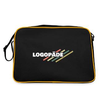 Speech therapist as a workplace - Retro Bag - black/gold - Back