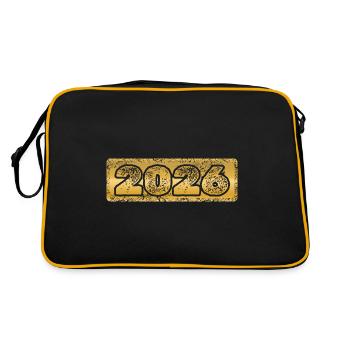 Année 2026 - Sac Retro - noir/or - Dos