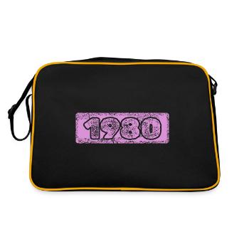 Année 1980 - Sac Retro - noir/or - Dos