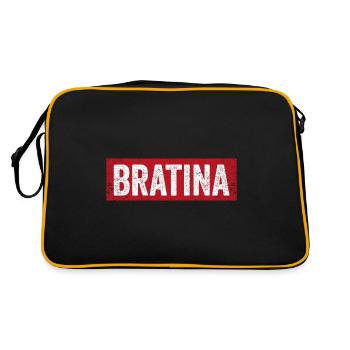 Soutien-gorge Bratina Sister Bra Rap Hip Hop Shirt - Sac Retro - noir/or - Dos
