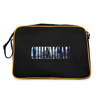 Chiemgau, Bavaria, Germany, Europe, Chiemsee - Retro Bag - black/gold - Back