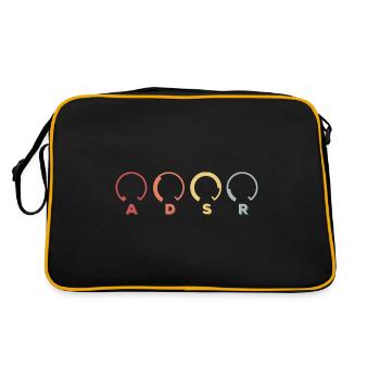 ADSR Modular Techno Festival Nerd Synthesizer - Retro Bag - black/gold - Back