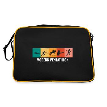 Modern Pentathlon - Fencing Swimming Riding - Retro Bag - black/gold - Back