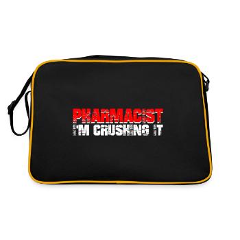 Pharmacist, I'm Crushing It 2 - Retro Tasche - Schwarz/Gold - Hinten