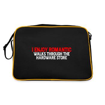 I Enjoy Romantic Walks Through Hardware Store 29 - Retro Bag - black/gold - Back
