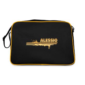 Cadeau pour Alessio - Sac Retro - noir/or - Dos