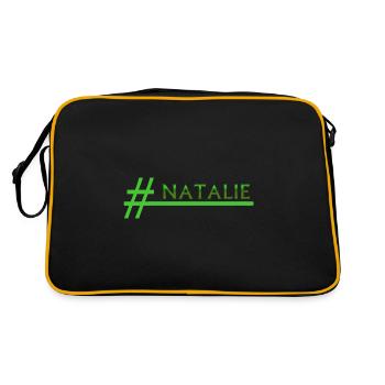 Mot-clic Natalie - Sac Retro - noir/or - Dos