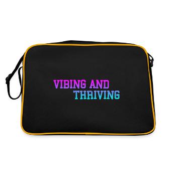 Vibing And Thriving 3 - Retro Bag - black/gold - Back