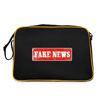 fake news statement for real influencers - Retro Bag - black/gold - Back