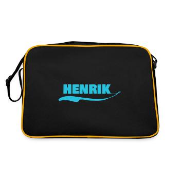 Étiquette nominative pour Henrik Nom Prénom - Sac Retro - noir/or - Dos