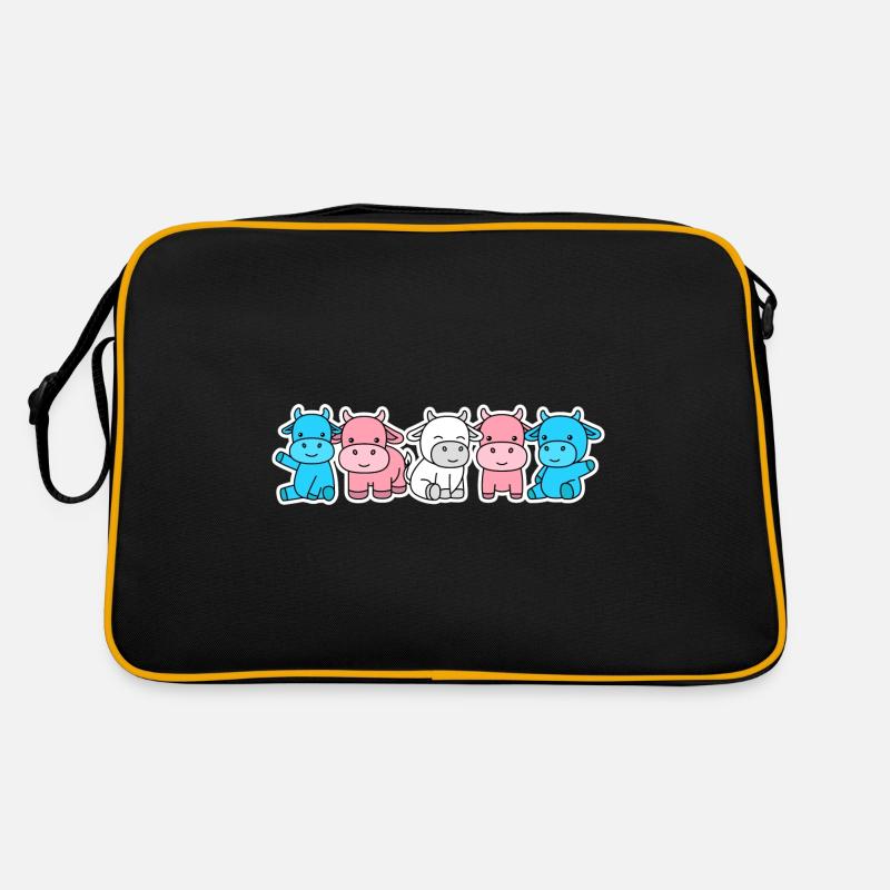 Conception de vache drapeau trans pour les personnes trans fières Sac Retro