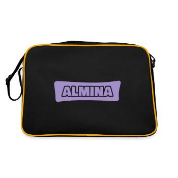 Almina comme prénom - Sac Retro - noir/or - Dos
