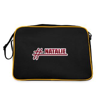Cadeau pour Natalie - Sac Retro - noir/or - Dos