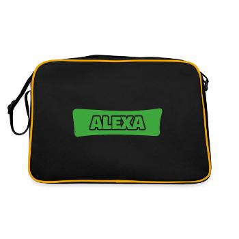 Alexa as a birth - Retro Bag - black/gold - Back