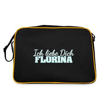 Liebe Florina - Retro Tasche - Schwarz/Gold - Hinten