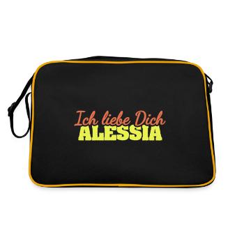 Chère Alessia, - Sac Retro - noir/or - Dos