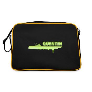 Quentin comme touche de couleur - Sac Retro - noir/or - Dos