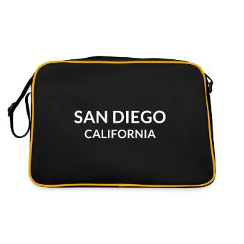 San Diego, California, USA - Retro Bag - black/gold - Back