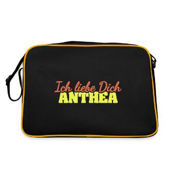 Liebe Anthea - Retro Tasche - Schwarz/Gold - Hinten